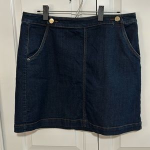 Loft denim mini skirt